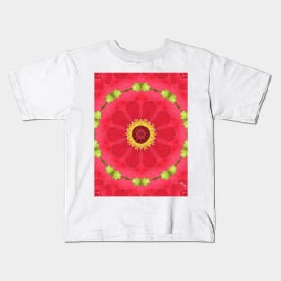 Kaleidoscopic Zinnia Kids T-Shirt